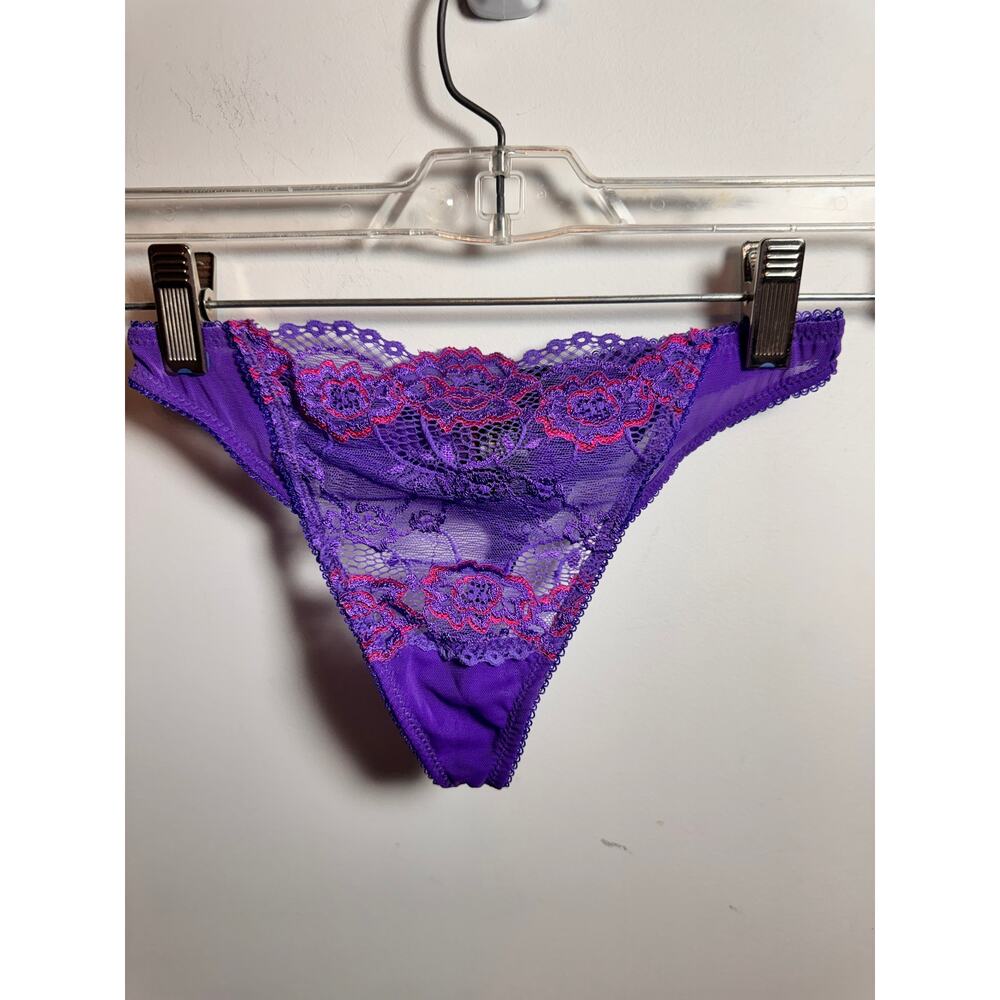 Brand New No Tags Women's Small Purple Pink Floral Lace Panties Underwear